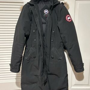 Canada Goose Black Fur-Trimmed Parka